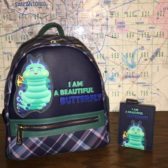 Loungefly bugslife backpack and cardholder main image 4